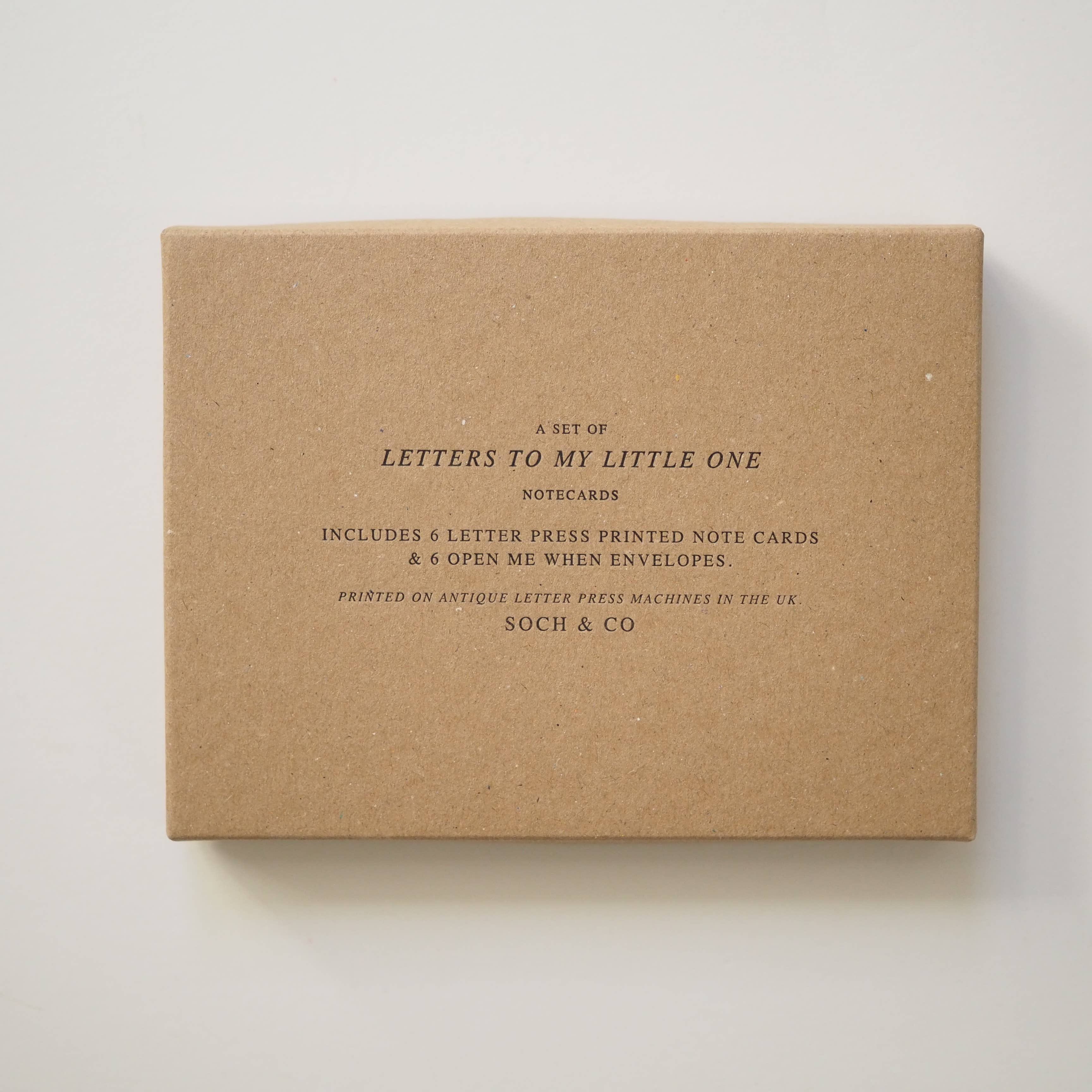 soch and co – wholesale Stationery/notecard set – Letters to my little one notecard set3