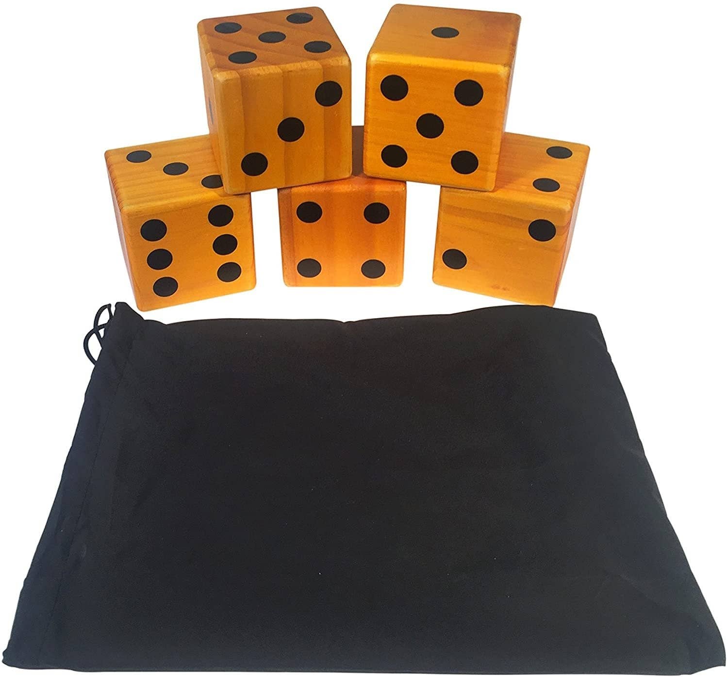 Wood Expressions - Wholesale Dice - Giant Roll 'em Dice - Set of 5 Wooden Lawn Dice1