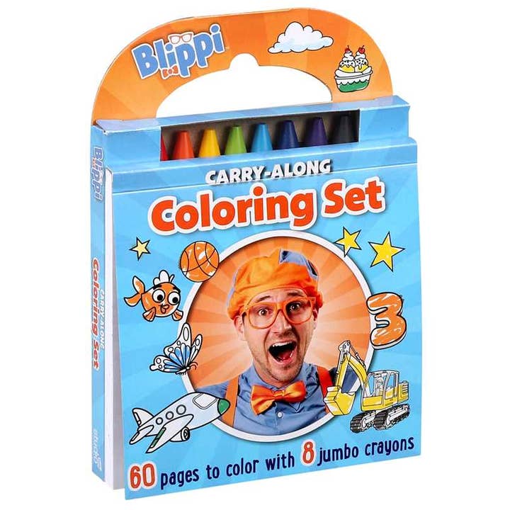 Simon & Schuster - Wholesale Book - Kids - Blippi: Carry-Along Coloring Set by Editors of Studio Fun International