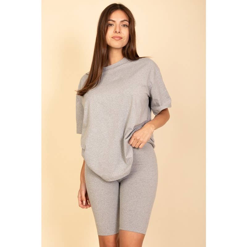 Paperdoll - Venta al por mayor Conjuntos de top y pantalón corto (NO para estar en casa) - Mujer - Conjunto de camiseta holgada de ajuste suelto y pantalones cortos de ciclismo24