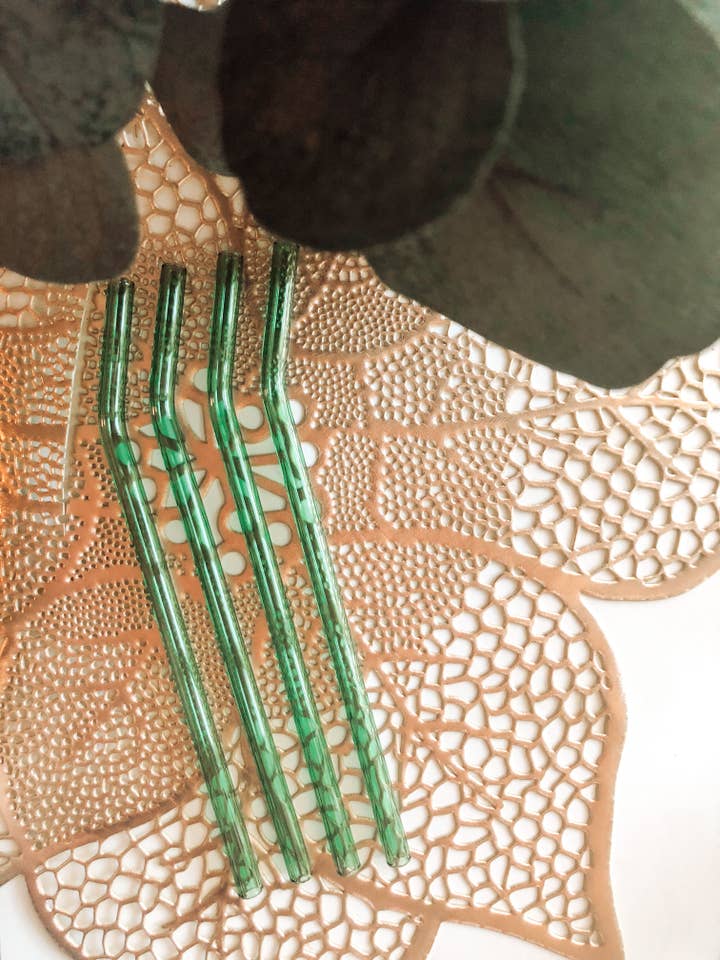 Green Glass Straw for 16oz Glass for wholesale by Abelina Shop