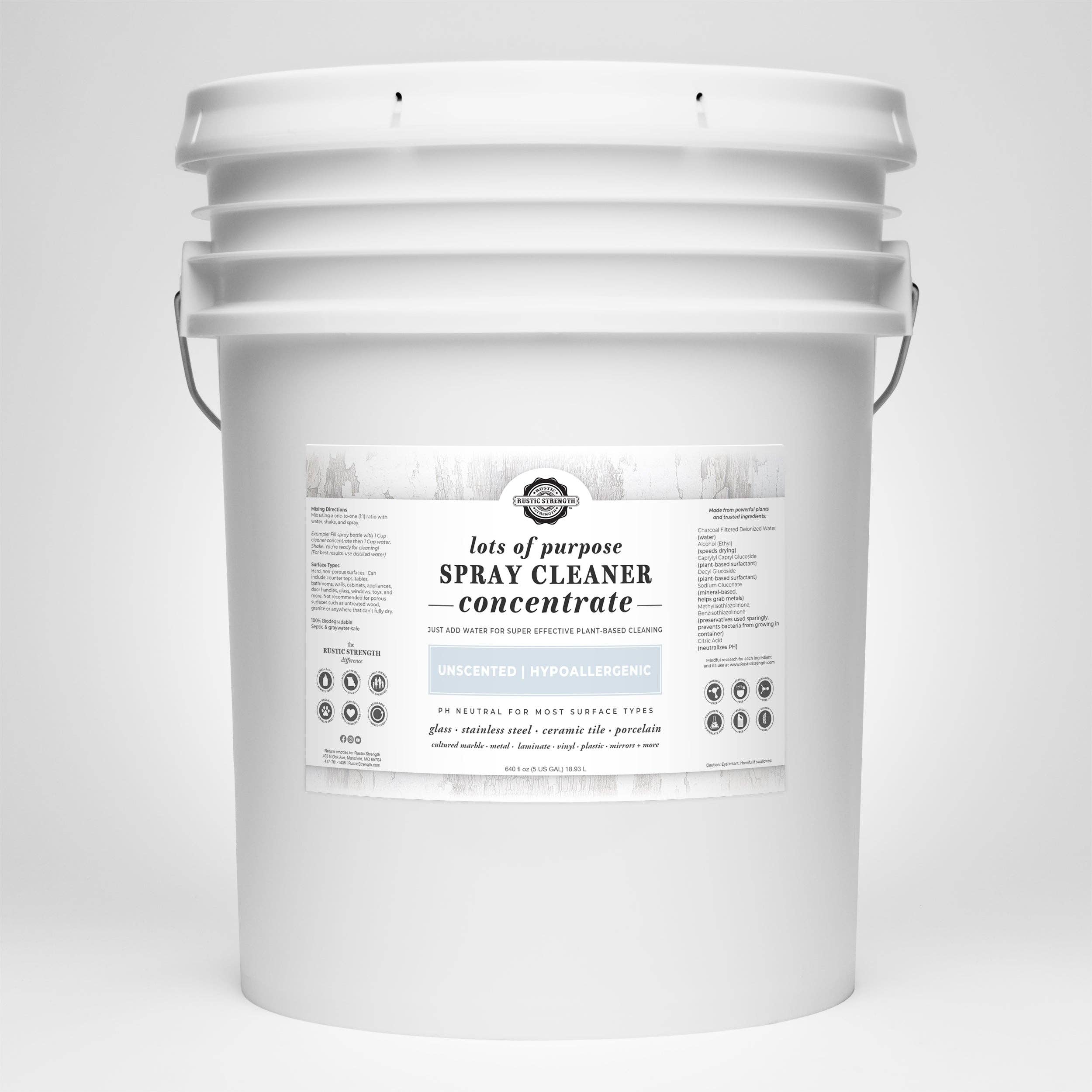 Rustic Strength - Wholesale Multi-Surface Cleaner - Lots of Purpose Spray Cleaner | Concentrate | Unscented & Popular Scents0