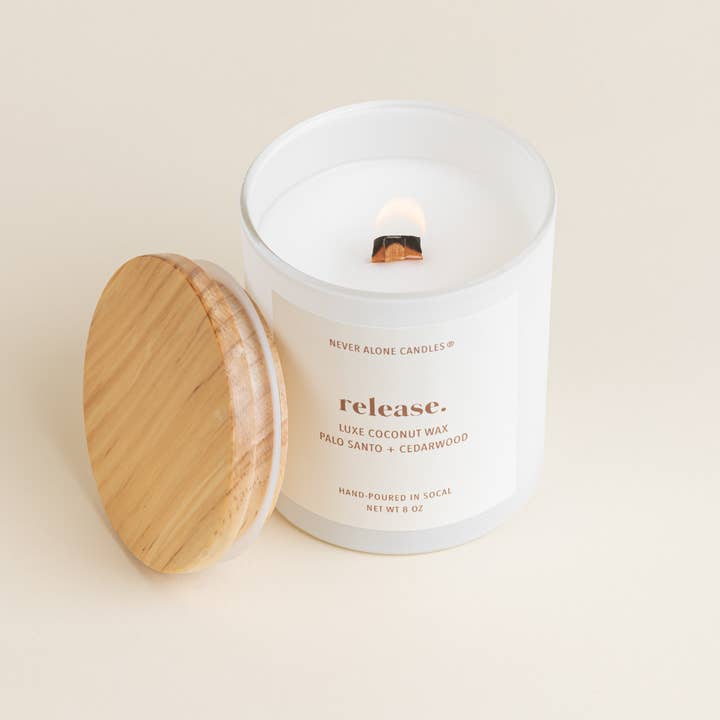 Never Alone Candles® - Wholesale Jar/Filled Candle - Palo Santo + Cedarwood Scented Candle1