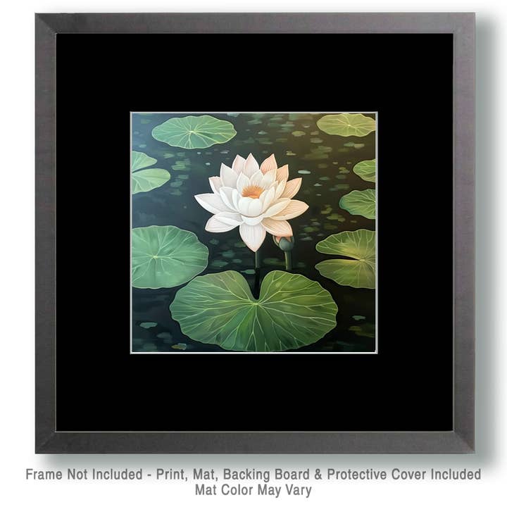 Mowbi - Wholesale Kunstprint - Waterlelie Bloem 8"x8" Kunstdruk1