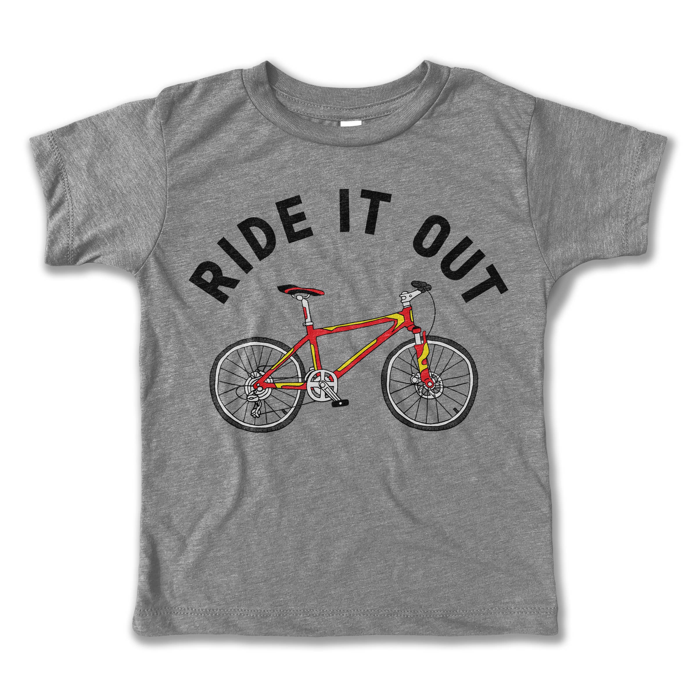 Grey Triblend Ride It Out Kids Tee for wholesale on Faire0