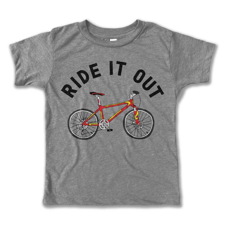 Grey Triblend Ride It Out Kids Tee for wholesale on Faire