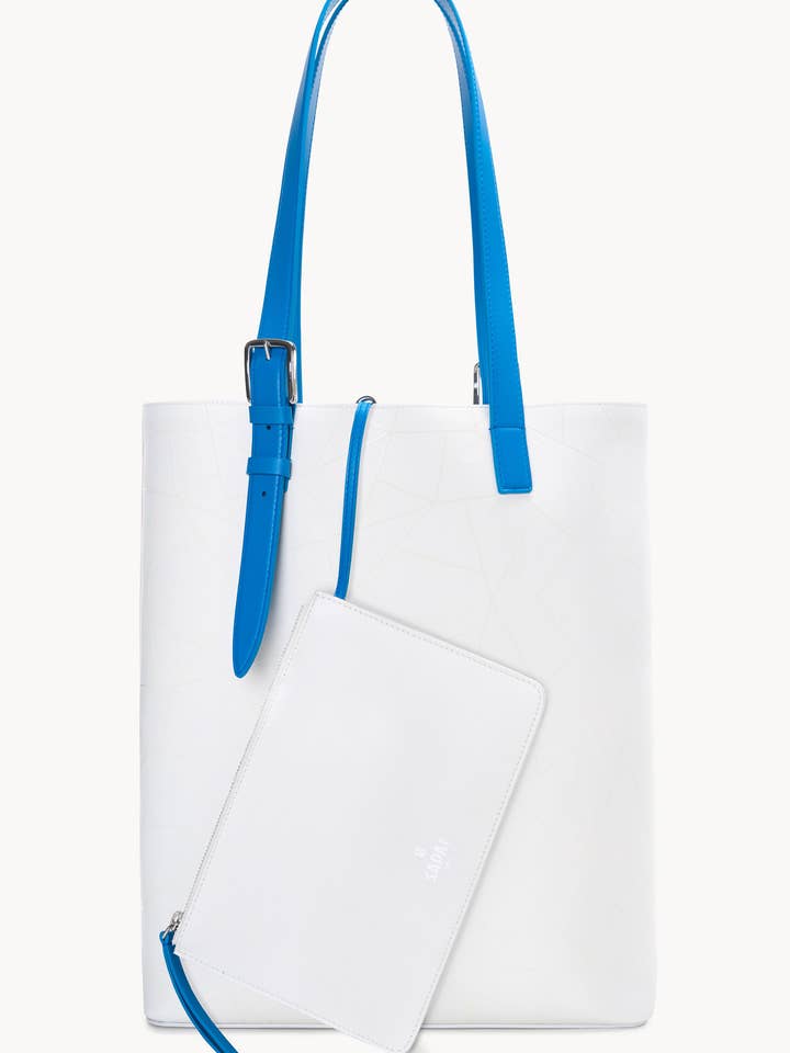 Stor shoppingtaske i ægte læder i to farver for engroshandel hos Sapaf