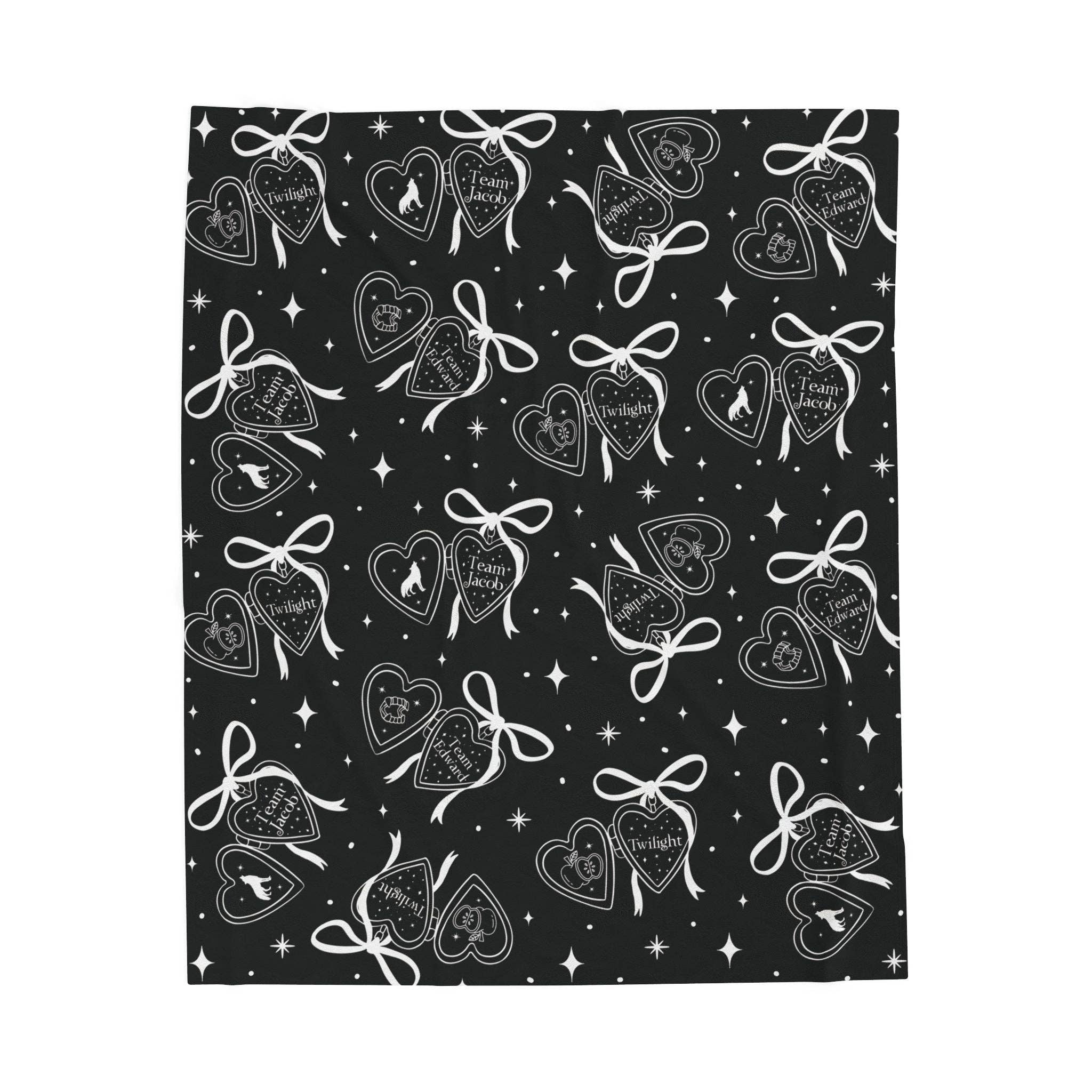 Shadowbound Spines LLC - Wholesale Throw Blanket - Twilight Saga Locket Bookish Reader Plush Blanket0