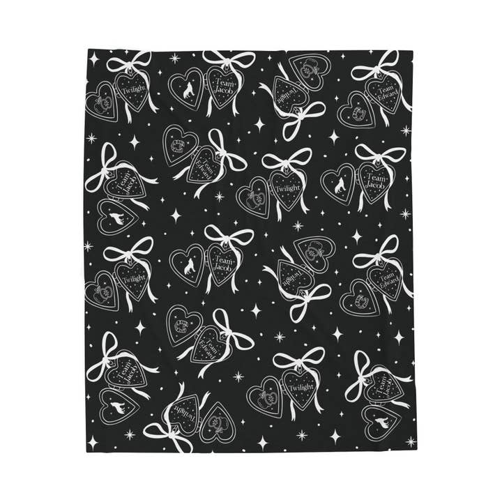 Shadowbound Spines LLC - Wholesale Throw Blanket - Twilight Saga Locket Bookish Reader Plush Blanket