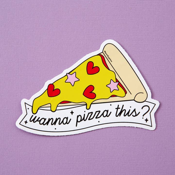 Willst du das pizzen? Vinyl-Aufkleber für den Großhandel von Punky Pins