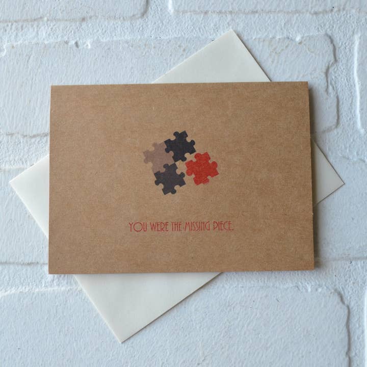 Manglende brik | Kærlighedshilsen | Glædelig Valentinsdag for engroshandel hos This & That Creations, INC.