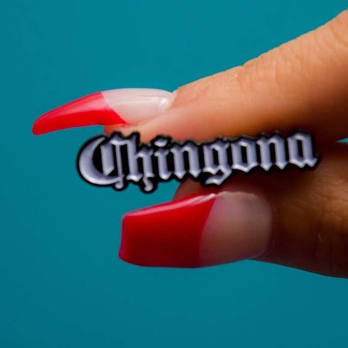 Chingona Pin | Bad Ass pin | Pin collector | Latina Power for wholesale by Very Pun Stuff
