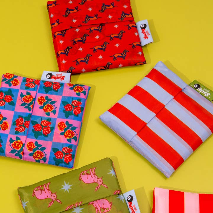 Lucky Goods Paper - Wholesale Tote bag – Women's - Charming Florals Foldable Nylon Tote6