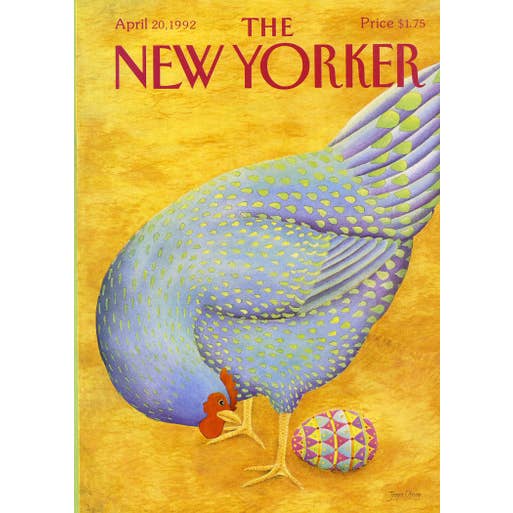 HEN LAYS EASTER EGG - 5 x 7" EASTER CARD for wholesale by Nelson Line