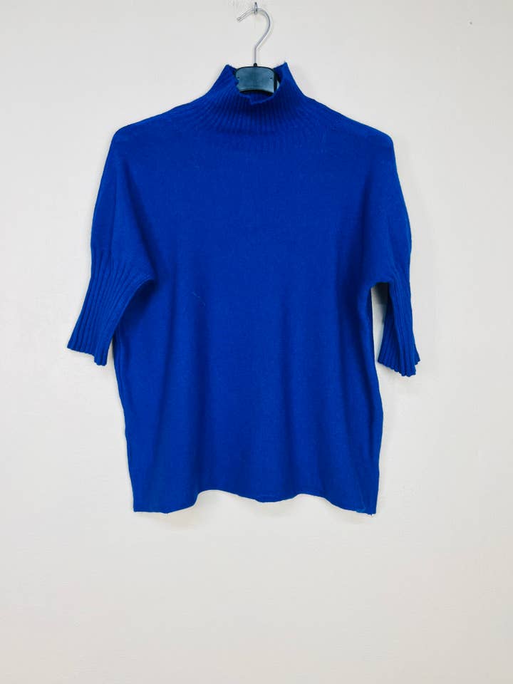 Lucky Nana - Wholesale Knit Sweater - Women's - SO 8103 Ribbed turtleneck sweater, 3/4 sleeve