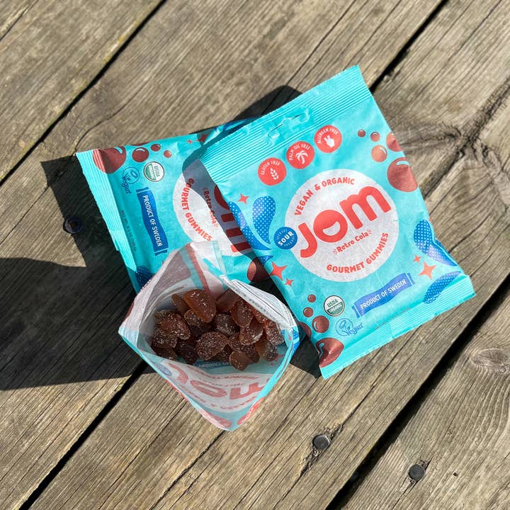 JOM - Wholesale Gummy - Swedish Organic and Vegan Sour Retro Cola Gummies4
