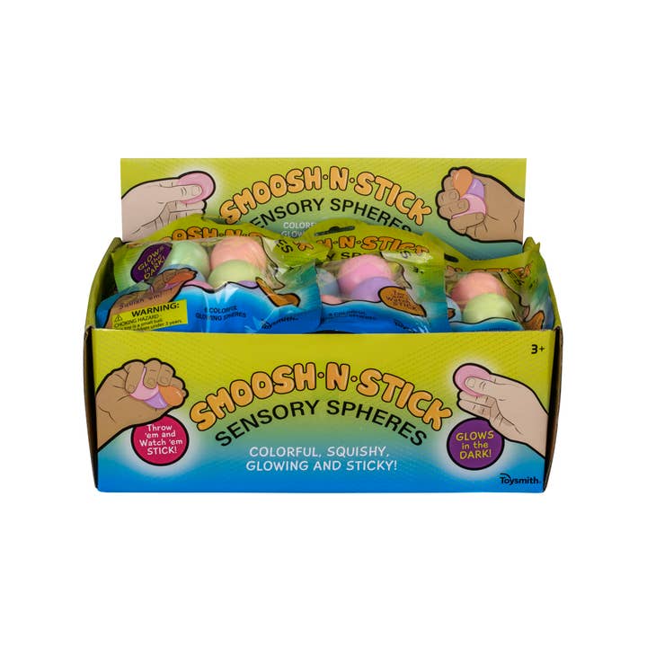 Toysmith - Wholesale Squishy Toy - Kids & Baby - Smoosh-N-Stick, Sensory Spheres, Assorted Colors1