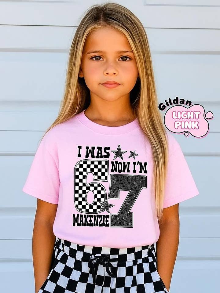 Eu Tinha 6 Agora Tenho 7 Camiseta de Aniversário, Camisola de Aniversário de 6 para 7 Anos por atacado de SONDO DESIGN LTD