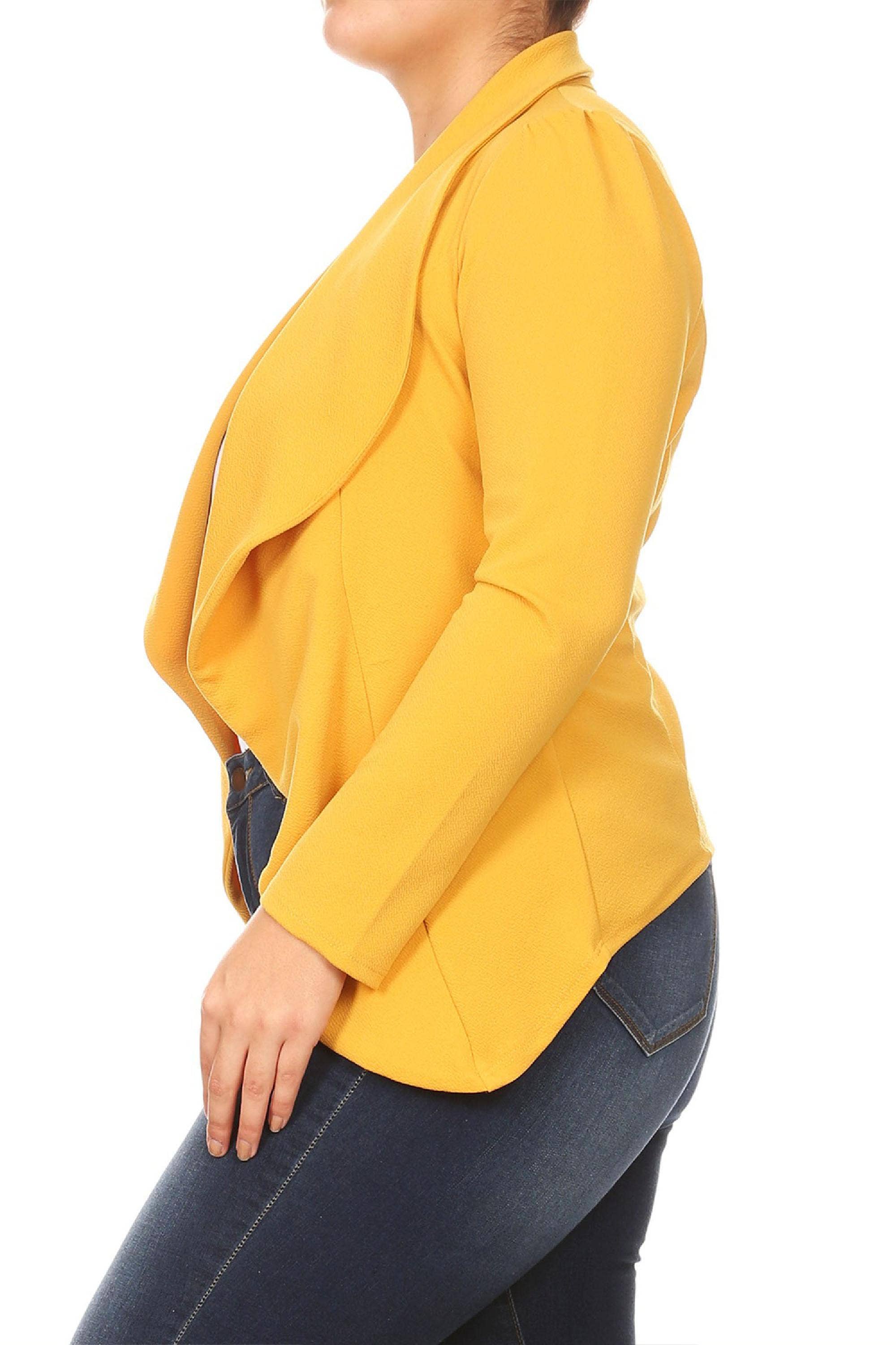 MOA COLLECTION – Blazer - Mulher por atacado – Jaqueta feminina sólida de mangas compridas para escritório14