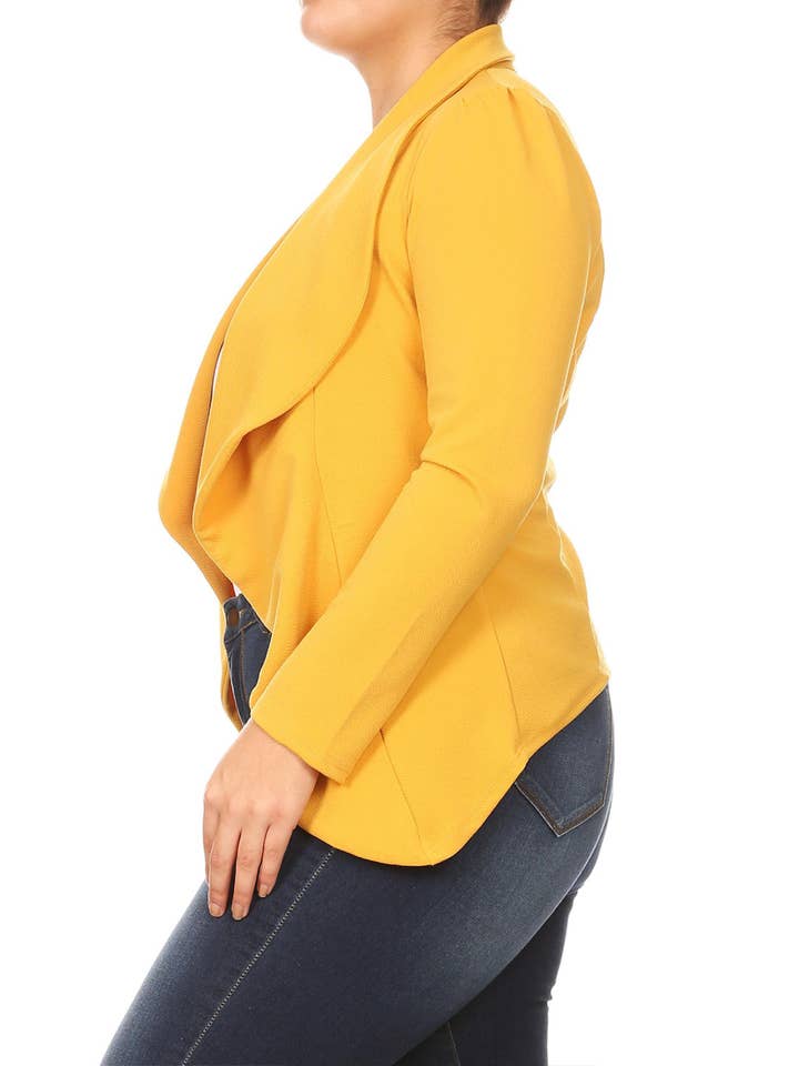 MOA COLLECTION – Blazer - Mulher por atacado – Jaqueta feminina sólida de mangas compridas para escritório14