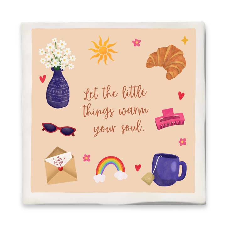 Fliese mit Illustration - 10x10 cm - Kleine Dinge für den Großhandel von Bits of Bliss