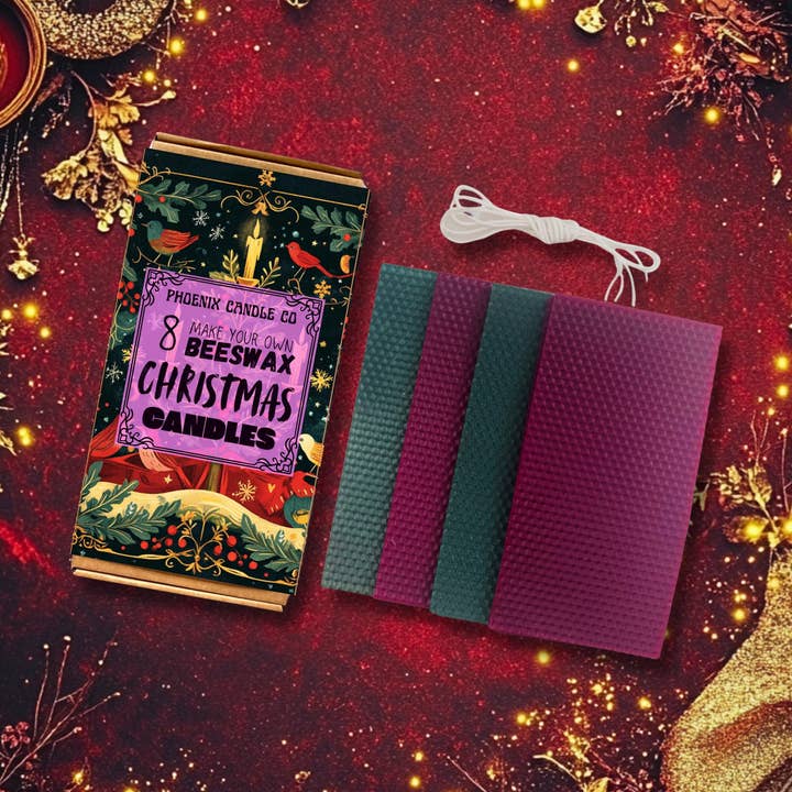 Kit per creare le tue candele di cera d'api natalizie da 4" (10 cm) per la vendita all'ingrosso da parte di Phoenix Candle Company