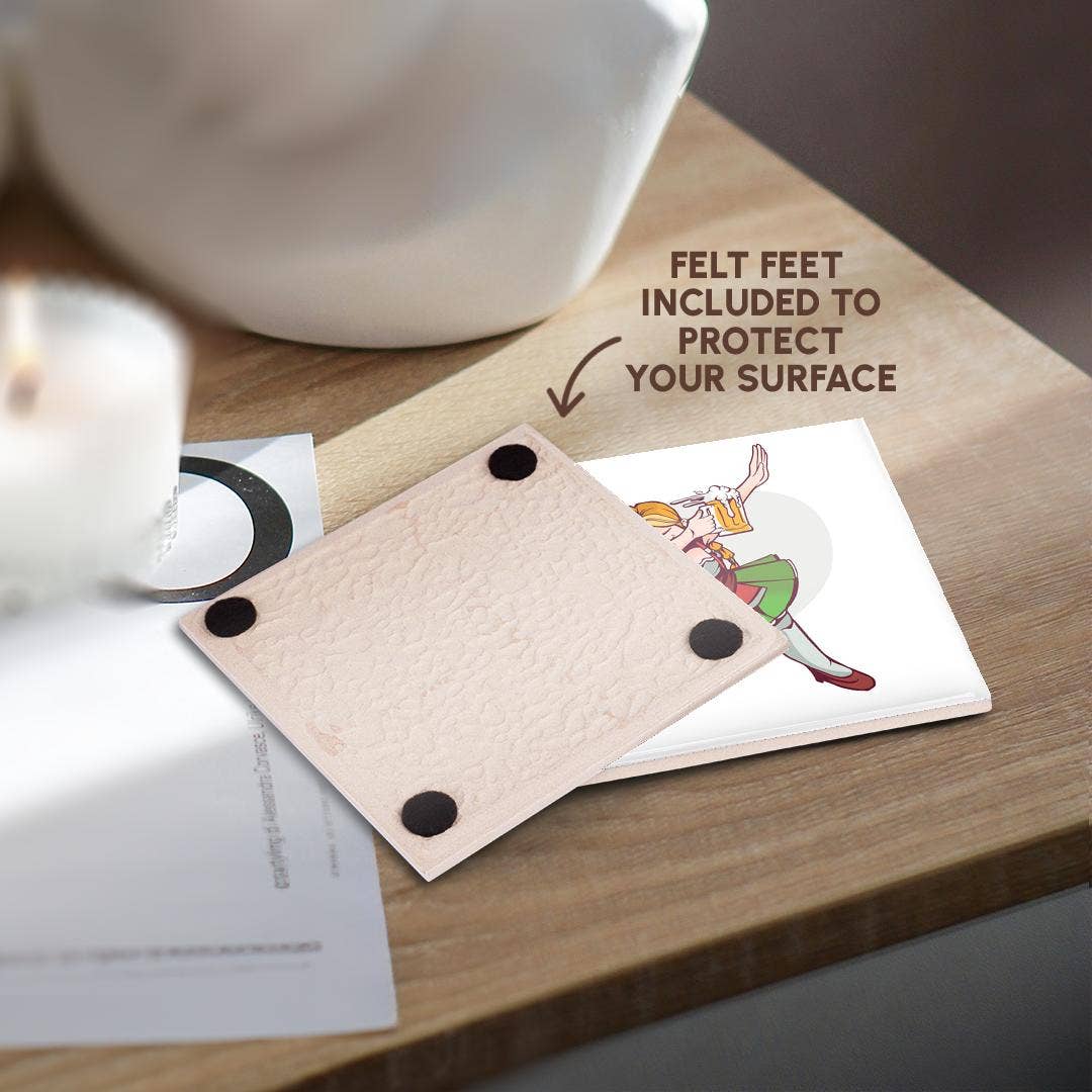 3dRose – Großhandel Untersetzer – 3dRose, Oktoberfest Dabbing Frau, Untersetzer3