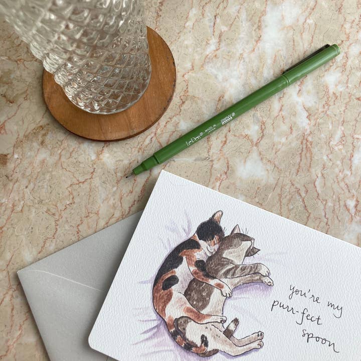 Gotamago - Wholesale Love Card - Purr-fect Spoon Card1