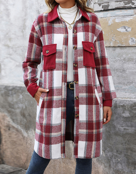 Lovesoft - Wholesale Coat - Women's - Women's Polished Plaid Long Coat5