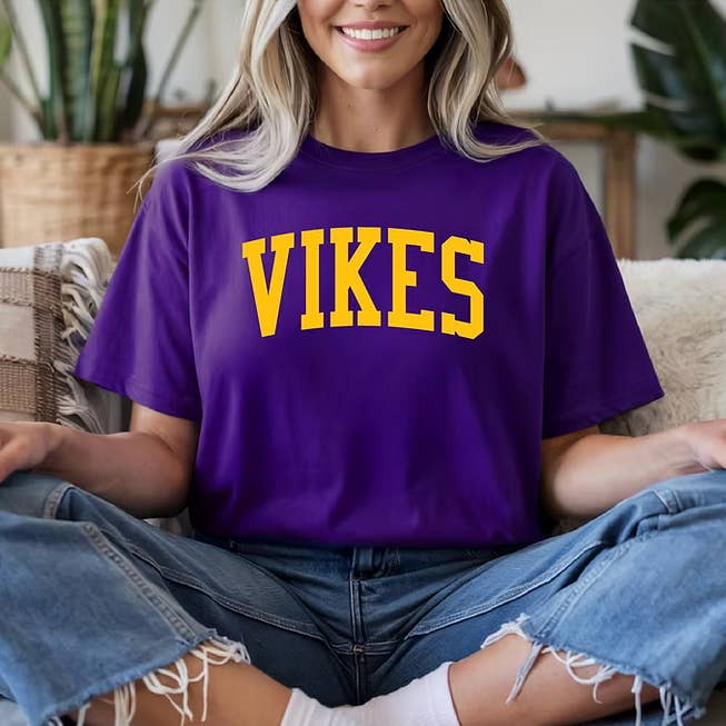 VIKES T-shirt (Vikings) for wholesale by Small Town Clothing Company
