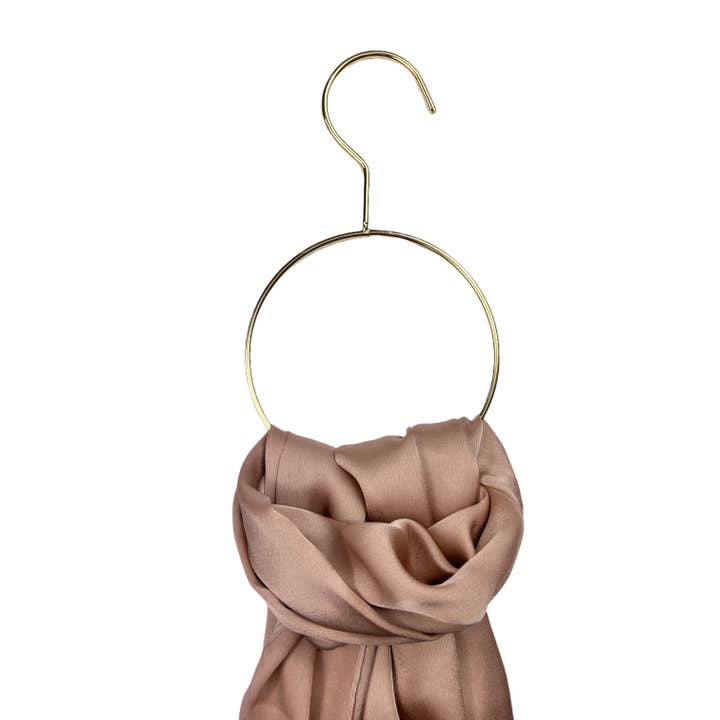 Round Golden Scarf hanger for wholesale by London Scarves