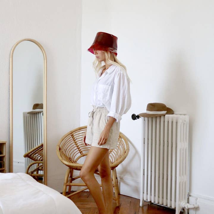 Lastelier – Acessório de chapéu - Mulher por atacado – Moulin Rouge ® x Lastelier - Bob Ibiza vermelho transparente5