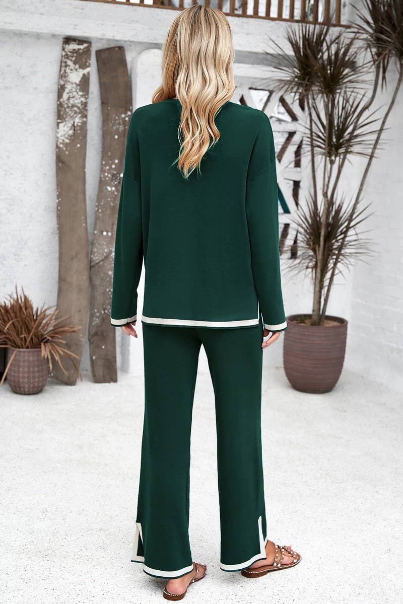 Lily Clothing - Wholesale Top & Pant Set (NOT Loungewear) - Women's - TEMPERAMENT CASUAL SOLID COLOR LONG SLEEVE SUIT_CWSTB03718