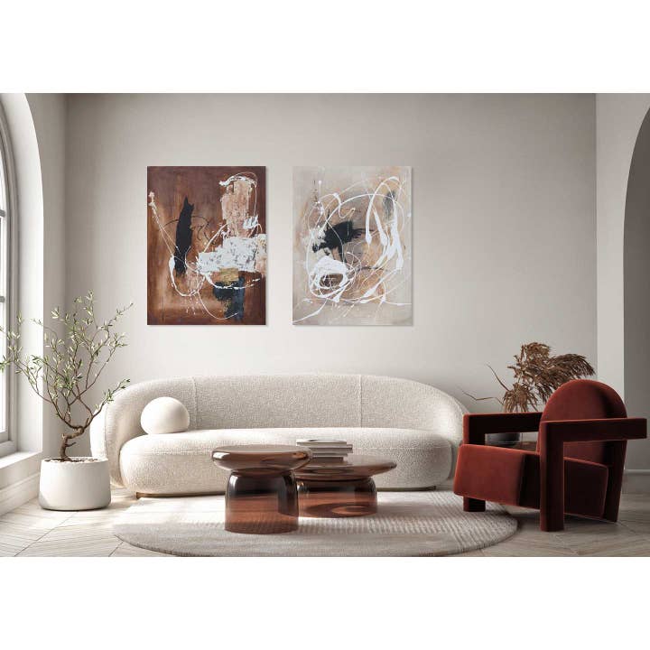 AGAVE Quadri – Engroshandel Maleri/tegning – Håndmalet maleri „Cream 90×120"