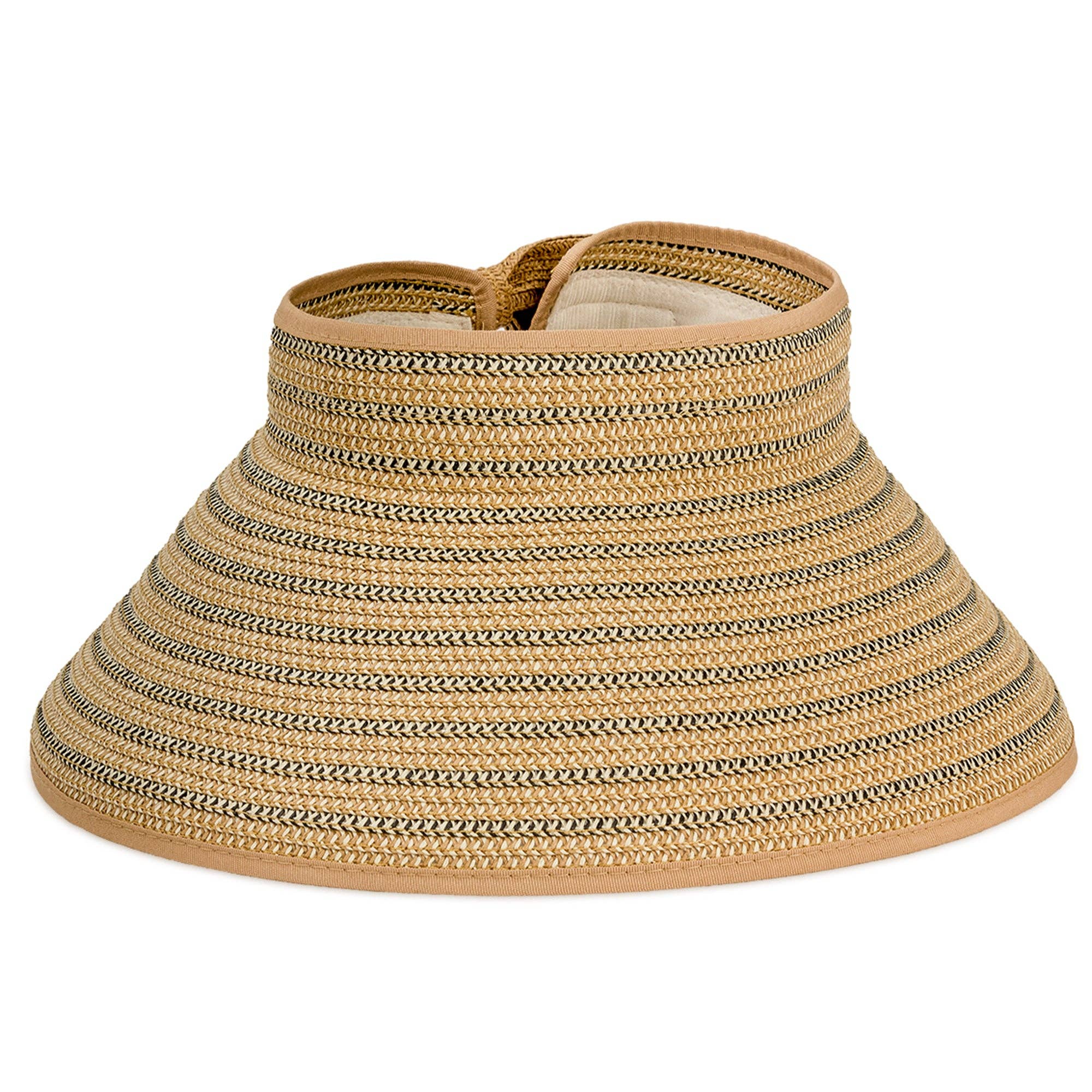 Magid - Wholesale Visor - Women's - Magid Two Tone Straw  Fold Up Roll Up Visor9