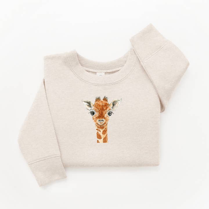 Giraffe Sweatshirt for wholesale by WLDFLWR Studio