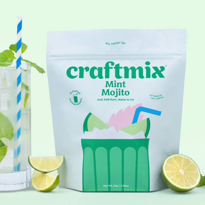 Mint Mojito Cocktail/Mocktail Mixer - 12 Servings Multipack for wholesale by Craftmix