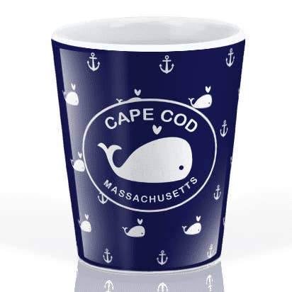 Verre à liqueur en céramique personnalisable 2oz : Whale Anchor Love pour la vente par Matrix