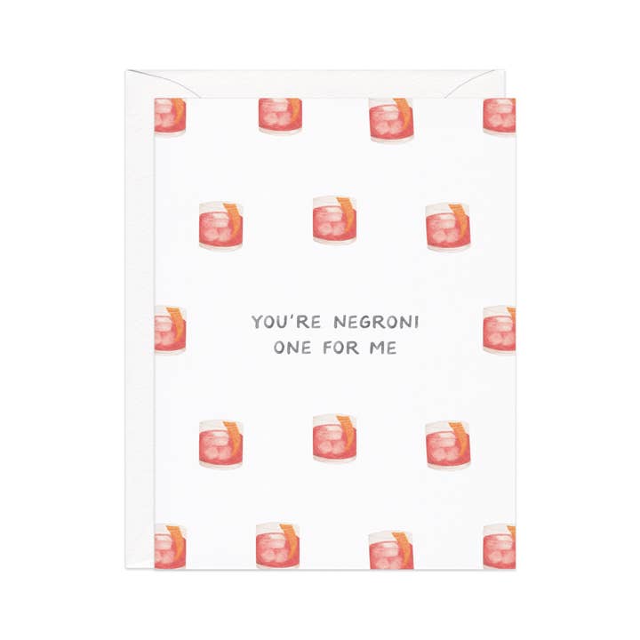Amy Zhang - Wholesale Love Card - Negroni One — Cocktail Pun Love / Anniversary Card1