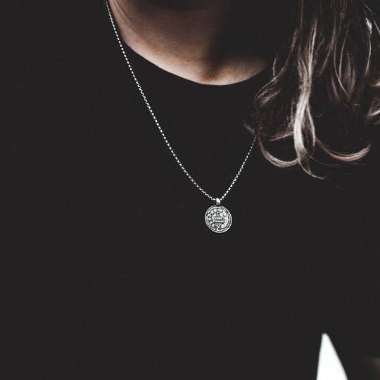 DEGS & SAL – Großhandel Kette mit Anhänger/Charm – Sterling Silber alte italienische Lire Münze Halskette3