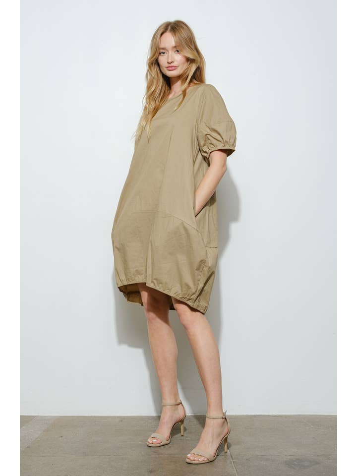 Bloidy – wholesale Klänning - Dam – Poplin Kortärmad Mini Bubble Klänning - D10482SS17