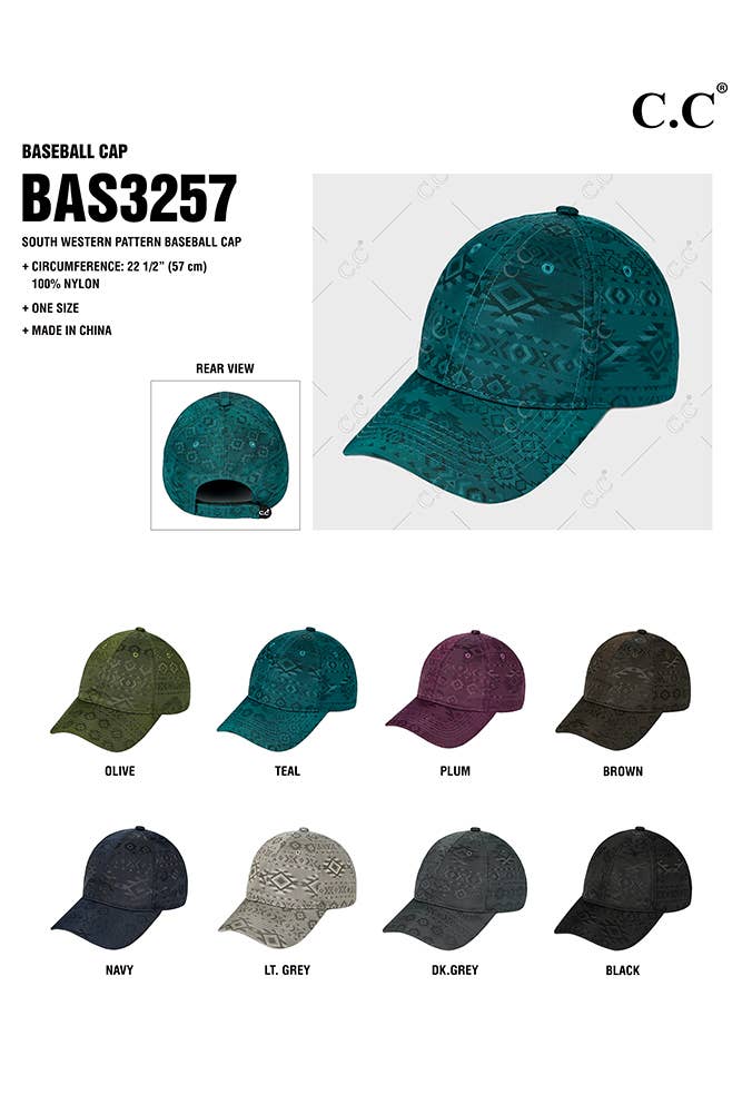 Hana - Vente Casquette de baseball – femme - Casquette de baseball C.C South Western Pattern2