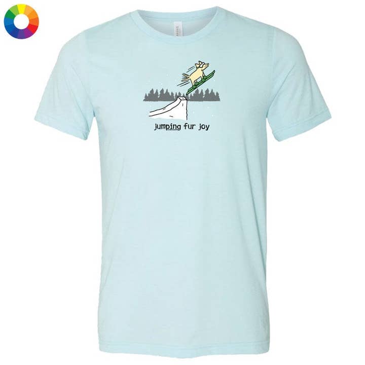 Hoppande Pälsglädje - Lätt T-shirt för wholesale av Teddy the Dog