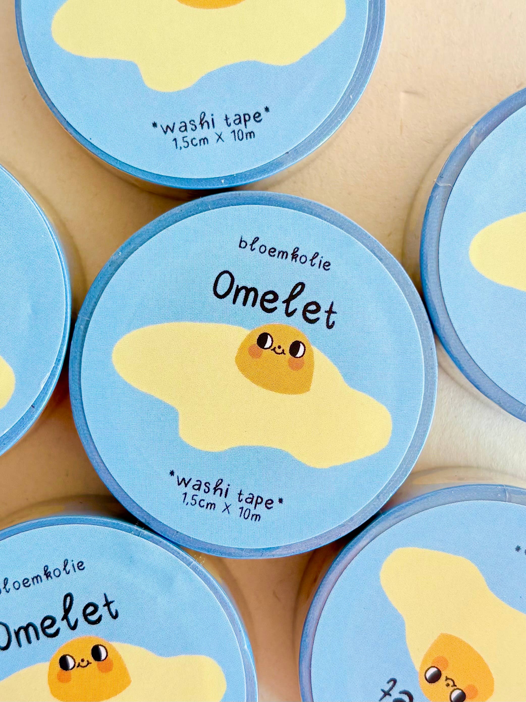 Bloemkolie – wholesale Washitejp – Omelett Washi Tape – Kawaii Söt Skrivmaterial & Journalföring0