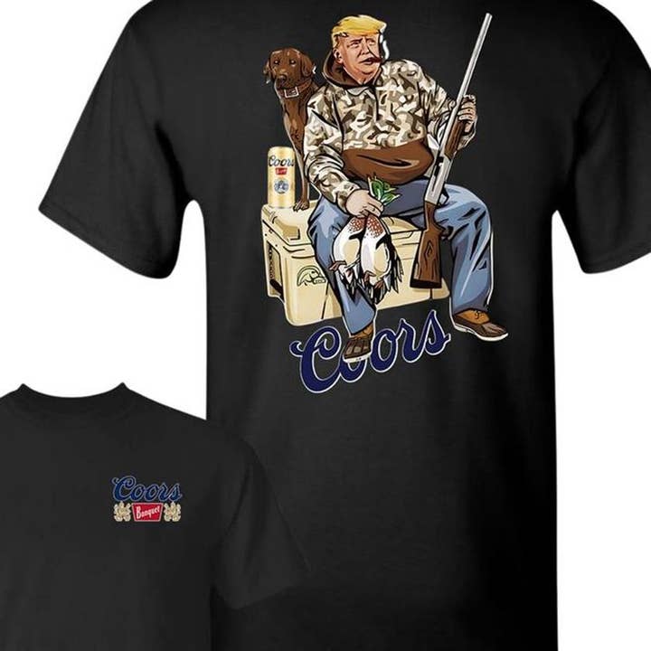 TheKingShirt - Wholesale Graphic Sweatshirt - Women's - Hunter Trump Coors Banquet Beer T-Shirt - Hunting Season