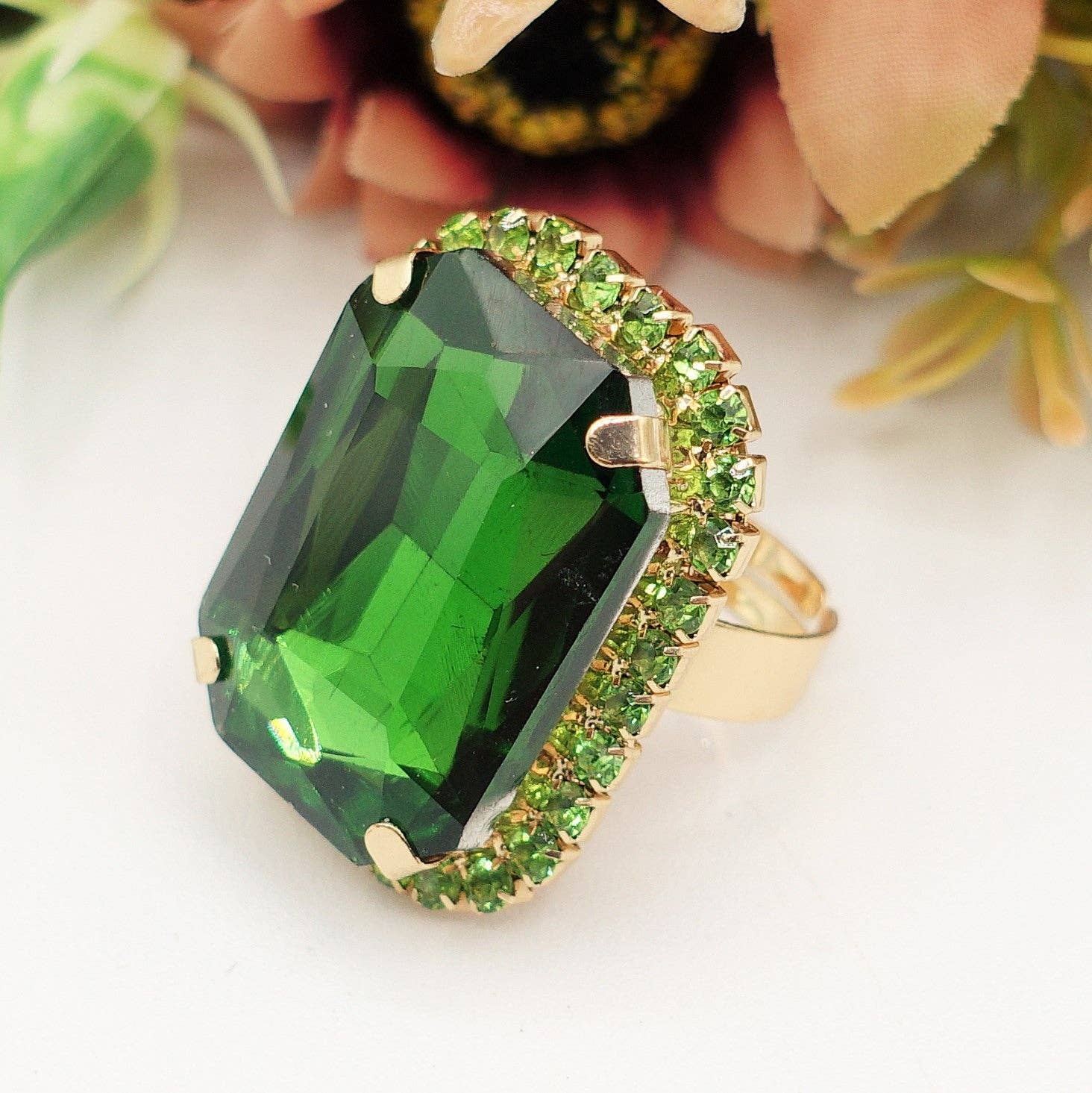 Daemon srls - Wholesale Cocktail/Statement Ring - ARIEL - ANELLO regolabile con pietra sfaccettata e zirconi4