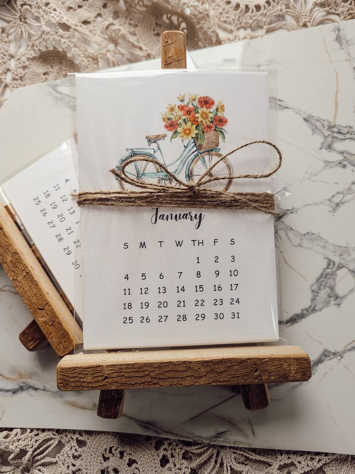 Hand-made 2026 Desktop Easel Calendar for wholesale by Heaven & Home