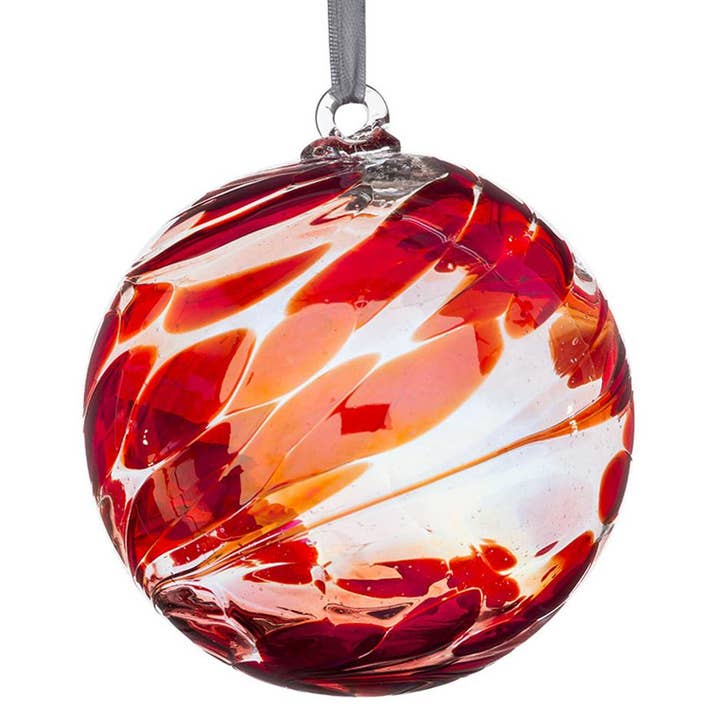 Sienna Glass - Wholesale Ornament - 10cm Friendship Ball - Ruby