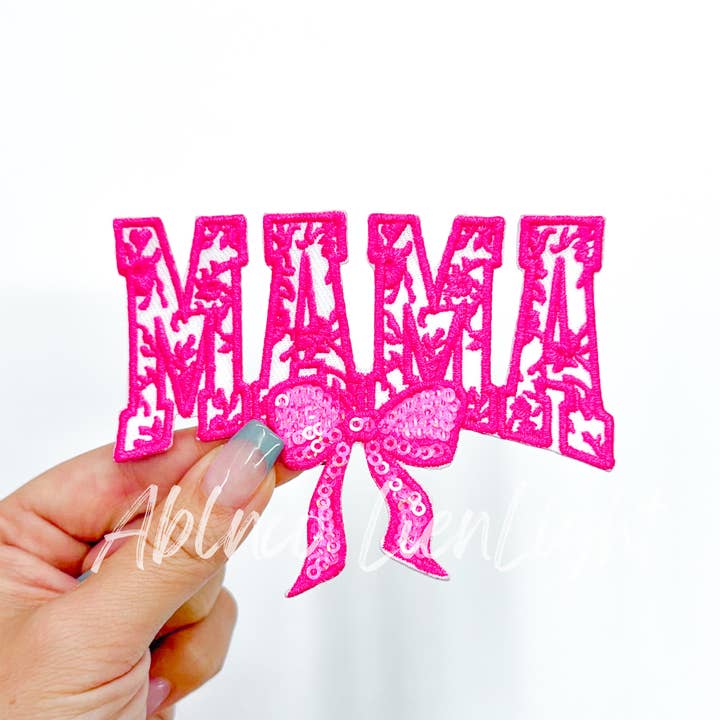 ABLNco - Wholesale Patch - Pink Mama Floral Willow Embroidery Chenille Patch