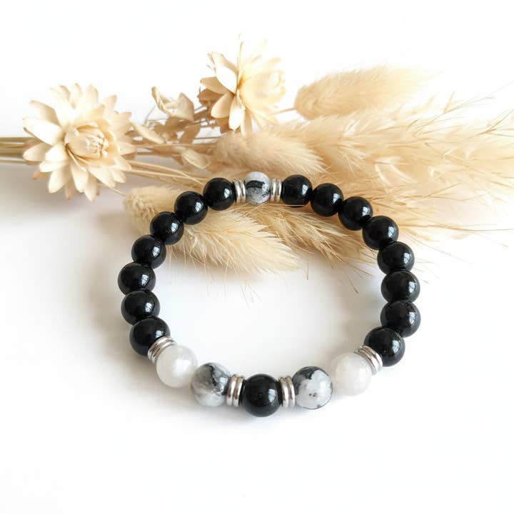 Turmalin- och Månstenarmband för wholesale av Produtos Namasté